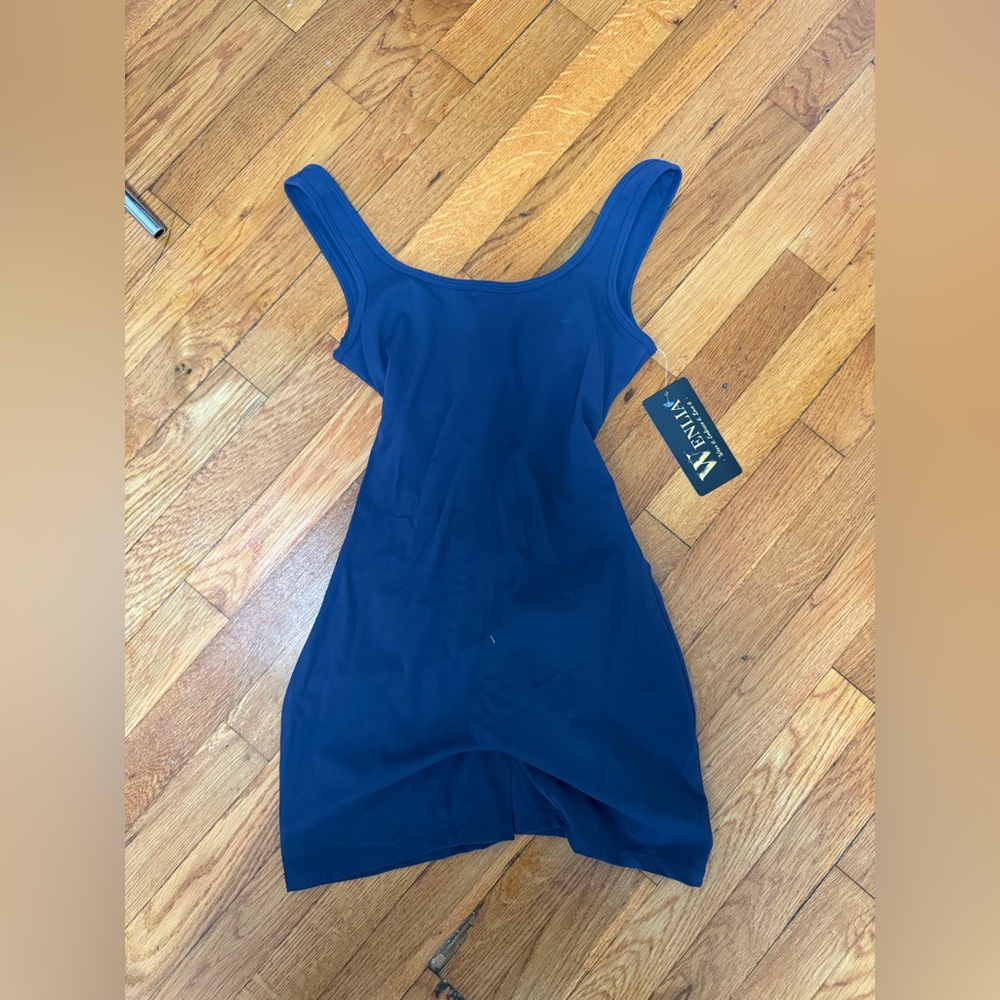 Navy Blue Sleeveless Jumpsuit